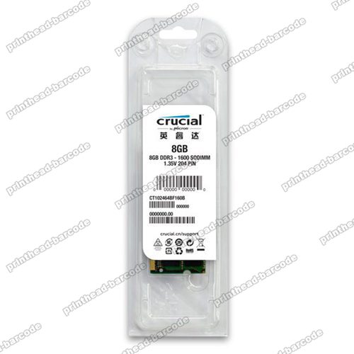 Crucial 8GB SODIMM RAM Memory DDR3 PC3-12800 CT102464BF160B